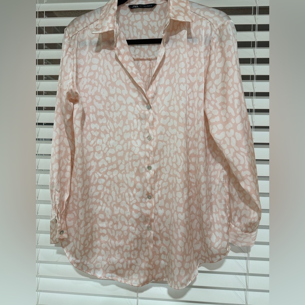 Zara pink leopard shirt